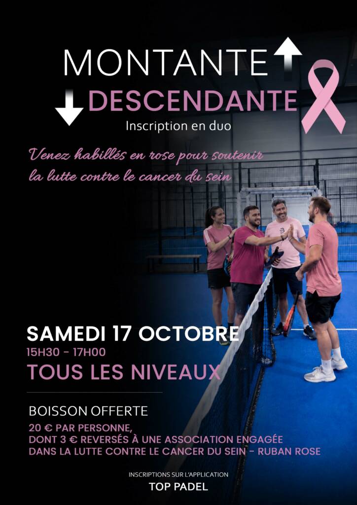 montante descendante ocotbre rose le 17 octobre venez en rose pour soutenir la lutte contre le cancer du sein
